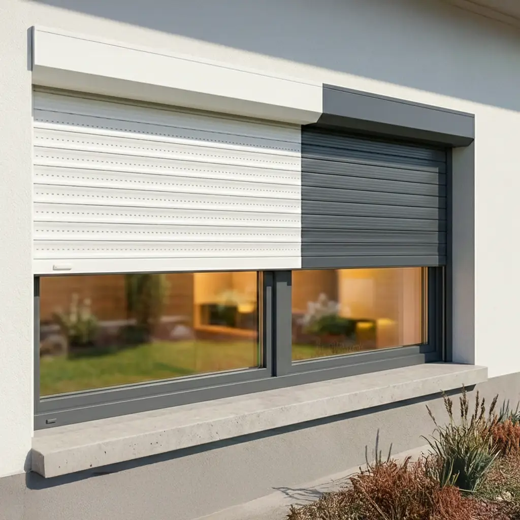 Detailaufnahme Aluminium-Rollladenlamellen